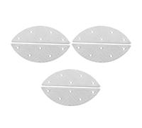 Yardwe Placas de Talón Metálicas en Forma de Media Luna, 3 Pares para Reparación de Tacones de Botas y Zapatos de Hombre, Almohadillas Resistentes Antidesgaste para Uso Diario