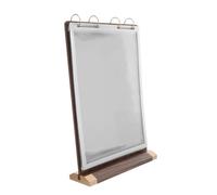 Yardwe Portamenús para mesas de 6 páginas y 12 caras, doble cara con base, expositor de carteles para restaurante y cafetería, diseño abatible