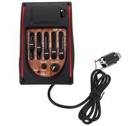 Yardwe Preamplificador de Guitarra Acústica Ecualizador de 5 Bandas, Sintonizador Integrado, Pastilla Piezoeléctrica Pequeña y Tapa para Clavija, Accesorio Compatible para Instrumentos