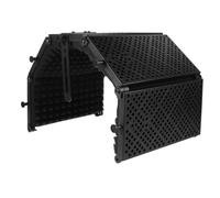 Yardwe Protector Insonorizado y Material Abs y Eva de Cinco Puertas Escudo de Aislamiento de Micrófono Reducción de Ruido para Grabación en Estudio