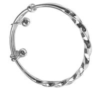 Yardwe Pulsera Ajustable para Ñiño Campana Trenzada Brazalete de Cobre Delicado y Resistente Joyería para Muñeca Infantil Decoración para Pulsera Unisex Pequeña