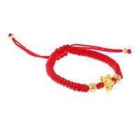 Yardwe Pulsera del Año del Dragón Roja Trenzada De Hilo para Mujer y Parejas Protección Tradicional Feng Shui Ajustable