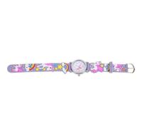 Yardwe Reloj Infantil de Pulsera Diseño de Unicornio Correa de Silicona Violeta Cierre de Seguridad para Niñas y Pequeños Reloj Analógico para Estudiantes Adecuado para Aprender la