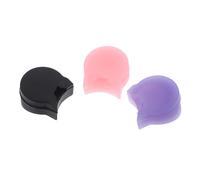 Yardwe Reposapulgares De Silicona Para Clarinete y Oboe, 3 Unidades Negro, Morado y Rosa, Soporte Ergonómico Compacto Para Fingerpad, Alivio De Fatiga, Accesorios Para Instrumentos De Viento