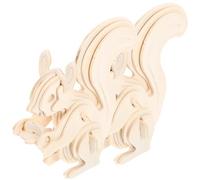 Yardwe Rompecabezas 3D de Madera para Kit de Rompecabezas de Animales 3D de 2 Piezas Tipo Ardilla Juguete Educativo para Desarrollar Concentración y Coordinación Ojo-Mano Adecuado