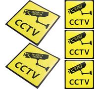 Yardwe Señales de Advertencia Cctv para Propiedad Privada 10x10 Cm 5 Piezas Autoadhesivas Resistentes para 24 Horas Uso Exterior E Interior Seguridad