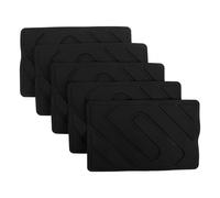 Yardwe Set de 5 Parches para Alfombrillas y Pedales de vehículos, Material PVC Negro, Corte Exacto, para protección del área del Conductor en Coche y Uso en casa