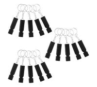 Yardwe Silbato de Supervivencia de Aluminio Negro Doble Tubo 15 Unidades con Sonido Fuerte y Nítido para Emergencias, Camping y Senderismo, Equipo de Entrenamiento y Seguridad al Aire