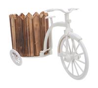 Yardwe Soporte para Plantas Triciclo Vintage de Madera con Ruedas | Base de Tres Ruedas Estable, Acabado Pulido Suave, para Esquina, Jardín y Oficina Año