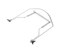Yardwe Soporte para Tocar sin Manos de 10 Agujeros de Armónica Tuercas Dobles en Acero Inoxidable Plata y Cómodo Alrededor del Cuello
