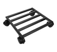 Yardwe Soportes de Flores para Plantas de Interior, Base con Rodillo para Maceta de Hierro Negro con Ruedas, Soporte para Plantas de Comedor y Exterior