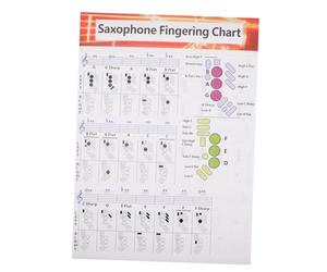 Yardwe Tabla De Digitación Del Saxofón Póster De Acordes Musicales Para Principiantes Guía Útil De Notas Para Saxofón Aprendizaje De Acordes Escenario Musical