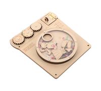 Yardwe Tablero De Aprendizaje De Madera Lavadora DIY Juguete Educativo para Desarrollo Sensorial De Meses Adelante Actividades Prácticas y Creativas para Pequeños