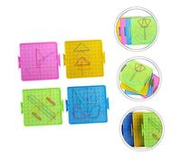 Yardwe Tablero de Clavos Matemáticas Primaria Placa Geometría para Bandas Elásticas Seguro y Color Aleatorio Color Aleatorio