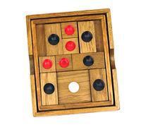 Yardwe Tablero de de Madera Redondo con Puntos Negros y Rojos Juguete Educativo para Ejercitar Habilidades Lógicas Pensamiento