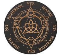 Yardwe Tablero de Péndulo Grande de Madera Tallada Patrón de Estrella para Adivinación Suministros para Altar Wiccano Juego de Radiestesia para Meditación y Brujería Pieza Única