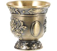 Yardwe Taza de Bebida de Aleación de Zinc Dorada Estable y No Fácil de Desvanecer para Té en Banquetes y Tarde de Té Elegante
