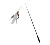 Yardwe Teaser De Gato Gatito Cable Comederos Broma Gato Juguetes Rompecabezas Cazador De Cañas De Pescar para Gatos Jugar Juegos Juguete para Gatos Cucú Varilla De Fibra De Carbono Black