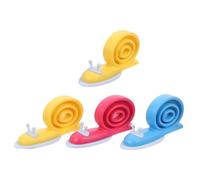 Yardwe Tope de Puerta Diseño de Caracol de Plástico Flexible Que Previene Golpes y Cierre Brusco, Color Aleatorio, 4 Piezas para Habitación U Oficina