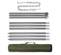 Yardwe Trípode para parrilla de fogata y soporte para linterna con altura ajustable, rejilla de aleación de aluminio para fogatas, para utensilios de cocina sobre accesorios de fuego