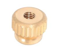 Yardwe Tuerca Moleteada para Fijación de Teclas de Cuatro Claves Compatible con Instrumentos de Viento Instalación y Color Dorado
