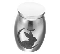 Yardwe Urna De Conejo Pequeña De Acero Inoxidable Urna Conmemorativa para Mascotas para Guardar Cenizas De Pájaros o