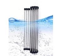 Yarhom Escurreplatos sobre el fregadero, escurridores enrollables para encimera de cocina, accesorios para lavabo, utensilios de cocina para el nuevo hogar (18 tubos 47 * 35 cm)