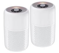 YARIKI - Purificadores de aire para dormitorio, difusor de aceites esenciales, pequeño purificador de aire con control de velocidad de luz nocturna, 24 dB de bajo ruido para un mejor