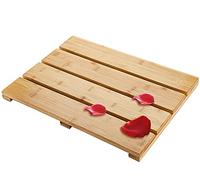 Yarlung Alfombrilla de baño de Madera de bambú, 44,5 x 33 cm, Antideslizante, Impermeable, para relajación, SPA, Interior o Exterior