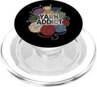 Yarn Addict Knitting Crochet Crafter Hobby Design PopSockets PopGrip para MagSafe