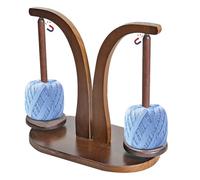 Yarn Ball Holder - Portable Yarn Minder Spinner Stand for Crocheting and Knitting | Magnetic Yarn Pendulum Knitting Stand Double Yarn Spindle Rotating Wooden Sewing Tool for Knitting