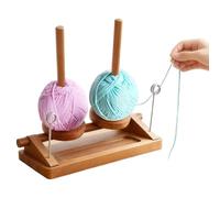Yarn Ball Holder Stand - Double Spindle Rotating Yarn Organizer, Smooth Feeding Crochet Storage Rack For Knitting Sewing Craft Beginners Women Crochet Lovers, 9.84x6.69 Inches
