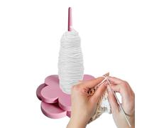 Yarn Ball Winder, Flower Shape Rotating Spinner, Tabletop Yarn Winder with Smooth Rotation, Knitting Tool, Yarns Spinner with Stable Base, Studio Dorm Crafting Projects Beginners Professionals Women