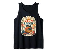 Yarn Basket Day Tejer Crochet Hilo Camiseta sin Mangas
