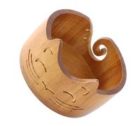 Yarn Bowl Cat Shape Wooden Yarn Holder Dispenser Crochet Organizer Storage Supplies for Knitting Enthusiasts Home Use Solid Wood (18 * 18 * 10cm)