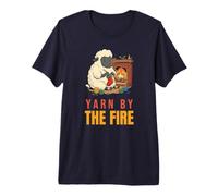Yarn by The Fire Cute Christmas Sheep Crochet Knitting Cozy Camiseta Premium