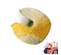 Yarn for Crochet - Wool Acrylic Blend, 2 x 100 g de pila larga suave, gradiente Crafts Thread | Multi Color Knitting Fiber for Enthusiasts Quilting Fabric Repair Scarf Making Art Creation Supplies