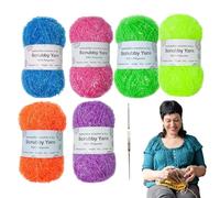Yarn For Scrubbies - Crocheting Weaving Yarn, Scrubby Shine Yarrn | Assorted Colors Scrubby Assortment | Scrubbys Polyester Yarrn Sturdy| Polyester Assorted Colors Crocheting Yarns | For Dish Towels