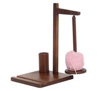 Yarn Holder - Wooden Yarn Spinner | Wooden Yarn Rack | Large Wool Holders When Crocheting And Knitting | Magnetic Knitting Yarn Dispenser with Phone Holder for Handicrafts Hats Yarn Winder