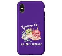 Yarn Is My Love Language Crochet Lover Crochet Lady Carcasa para iPhone X/XS