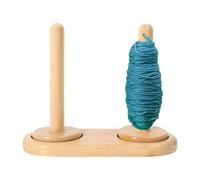 Yarn Thread Dispenser - Ball Spindle Spinner, 21x9.3x17cm Craft Project Tool for Knitting, Wooden Organizer with Smooth Rotation, Creative Supplies, Crochet Stand for DIY and Home