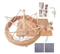Yarn Winder, Knitting Holder, Wooden Umbrella Tool, Adjustable Spinner, 24.8 X 16.7 in Free Skein Organizer, Crochet Accessory for Crafters Knitters Workstation Setup