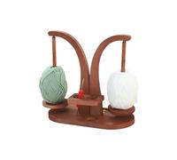 Yarn Winder Tool, Wooden Spindle Roller, Rotating Double Mechanism, Smooth Thread Handling, Ideal for Women Craft Men Handwork Home Braiding Crocheting, 11.22x5.67x8.27 inches
