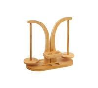 Yarn Winder, Wooden Crochet Tool, Rotating Double Spindles, Smooth Action, Compact Base, Easy Assembly, Craft Essential, Vintage Look, Perfect for Crocheting, Handwork, Home, 28.5x14.4x21cm