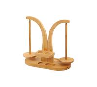 Yarn Winder, Wooden Double Spindle Rotating Roller, Craft Organization, Magnetic Design, Portable Handcraft Tool for Crocheting and Braiding Thread Winding, 11.22x5.67x8.27 inches