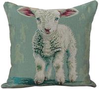 YarnAdventures Cross Stitch Cushion Kits,Linda oveja blanca,Needlecraft Tapestry Kit Cushion Cover Craft,Hand Embroidery Cross Stitch Art for Home Decor,45x45cm