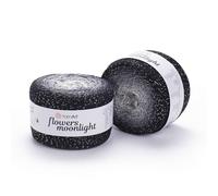 YarnArt Flowers Moonlight 3253 - Hilo acrílico de algodón degradado y lúrex metálico, 250 g, 1000 metros, brillante, multicolor, para ganchillo, tejer, bufandas y proyectos de bricolaje