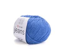 YarnArt Hilo para vaqueros, 55 % algodón, 45 % acrílico, hilo de amigurumi ligero para ganchillo y tejer, material suave de artesanía turca para muñecas, juguetes, proyectos de bebé, color (17)