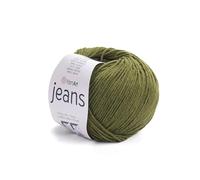 YarnArt Hilo para vaqueros, 55 % algodón, 45 % acrílico, hilo de amigurumi ligero para ganchillo y tejer, material suave de artesanía turca para muñecas, juguetes, proyectos de bebé, color (82)