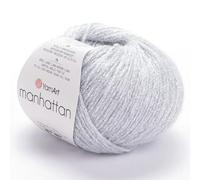 YARNART Manhattan - Ovillo de lana y acrílico para tejer con brillo metálico, 1.7 onzas, 218.72 yardas (901)
